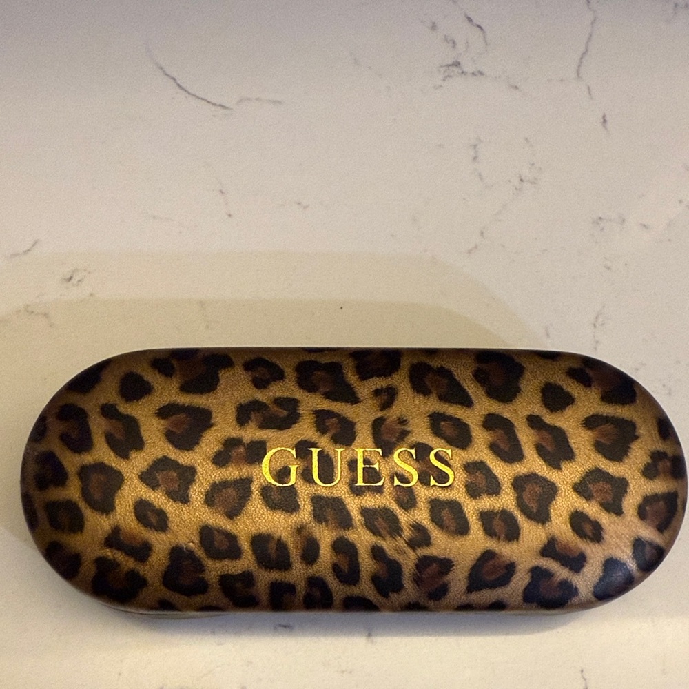 Guess Animal Print Eyeglass Case